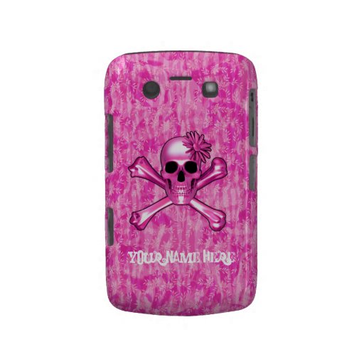 Caisse audacieuse de Blackberry de crâne rose lumi Coque Blackberry Bold