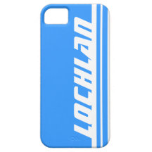 Caisse bleu-clair et blanche nommée de l'iphone 5  coques Case-Mate iPhone 5