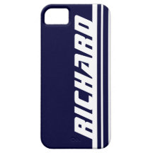 Caisse bleu-foncé et blanche nommée de l'iphone 5  coque Case-Mate iPhone 5