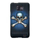 Caisse bleue de galaxie de Samsung de crâne Coques Samsung Galaxy S2