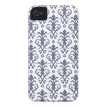 Caisse bleue de l'iPhone 4/4S de damassé de cadet Étui iPhone 4