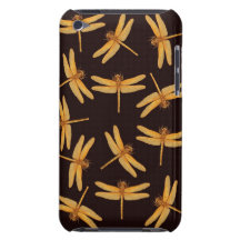 Caisse d'or de contact d'iPod de libellules Coques Barely There iPod