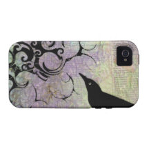 Caisse noire de Casemate iPhone4 d'oiseau Coque Vibe iPhone 4