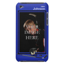 Caisse personnalisée de contact d'iPod d'hockey Coque Barely There iPod