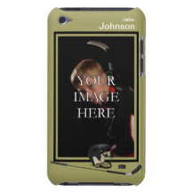 Caisse personnalisée de contact d'iPod d'hockey Coque Barely There iPod