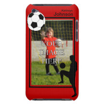 Caisse personnalisée de contact d'iPod du football Étuis Barely There iPod