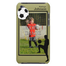 Caisse personnalisée de contact d'iPod du football Étui Barely There iPod