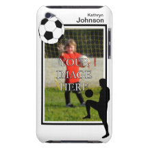 Caisse personnalisée de contact d'iPod du football Étui Barely There iPod