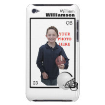 Caisse personnalisée de contact d'iPod du football Étui Barely There iPod