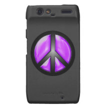 Caisse pourpre de Motorola Razr de paix Coque Droid RAZR