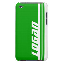 Caisse verte et blanche nommée de contact d'iPod d Coques iPod Touch