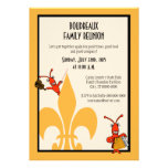 Cajun Crawfish Fleur de Lis Family Reunion Invitations