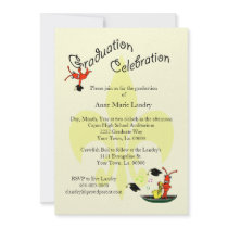 Cajun Crawfish Fleur de Lis Graduation Invitation