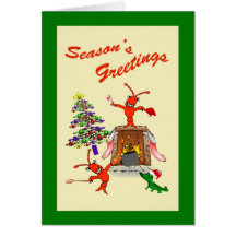 Cajun Crawfish Gumbo Christmas Greeting Cards
