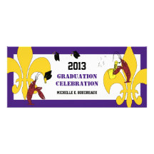 Cajun Crawfish Jazz Graduation Party Custom Invites