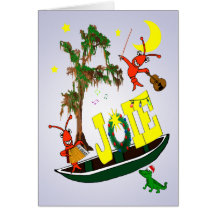Cajun Joy Christmas in French Greeting Card