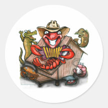 Cajun Round Sticker
