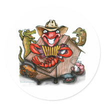 Cajun Round Sticker