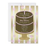 Cake 90th Birthday Party Invitation - 90th in Pink