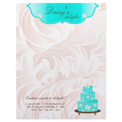 Cake Bakery Pastry Chef Daisy Blue by BestCards