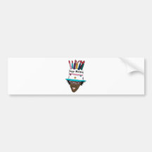 Cake hat bumper sticker