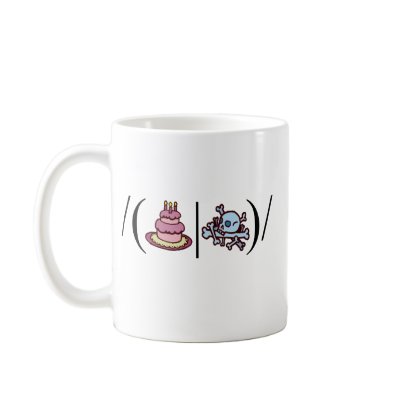 Cake or Death- Regular Expression Coffee Mug by OmanLegend