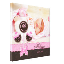 Cake Pops Baby Girl Canvas Print Photo Template P