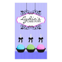 Cake Pops Bakery Business Cards