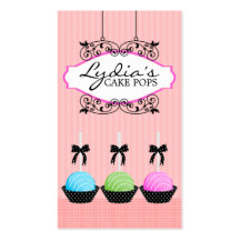 Cake Pops Bakery Business Cards