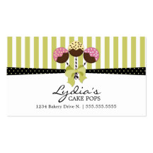 Cake Pops Bakery Business Cards