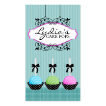 Cake Pops Bakery Business Cards