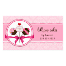 Cake Pops Bakery Business Cards