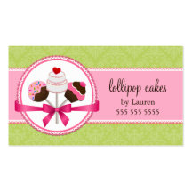 Cake Pops Bakery Business Cards
