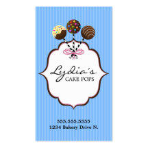 Cake Pops Bakery Business Cards