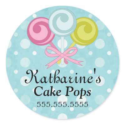 Cake Pops Bakery Stickers by SocialiteDesigns