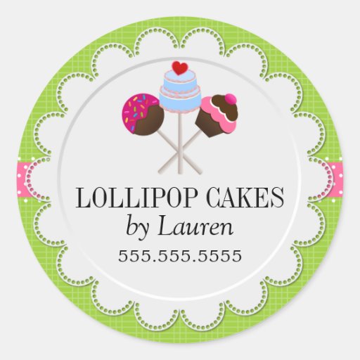 Cake Pops Bakery Stickers