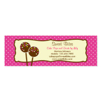 Cake Pops Bakery Tag / Business Card business cards