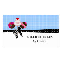 Cake Pops Blue Business Cards