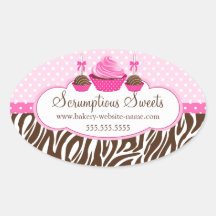 Cake Pops Cupcake Bakery Stickers