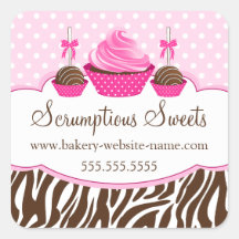 Cake Pops Cupcake Bakery Stickers