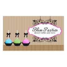 Cake Pops Desserts Business Cards