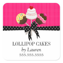 Cake Pops Fuchsia Stickers
