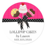 Cake Pops Fuchsia Stickers