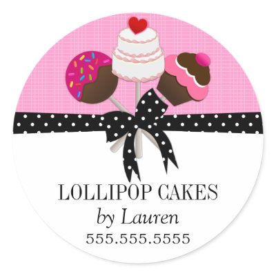 Cake Pops Fuchsia Stickers by SocialiteDesigns