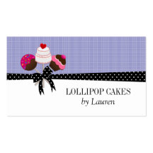 Cake Pops Lavender Business Cards
