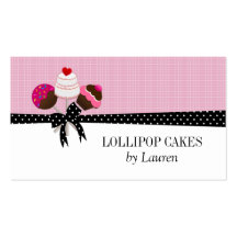 Cake Pops Pink Business Cards