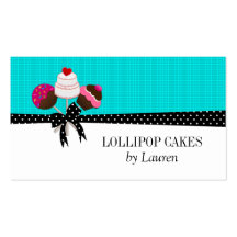 Cake Pops Turquoise Business Cards