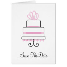 cake, Save The Date Greeting Card