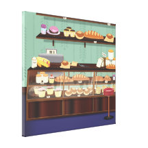 Cake Shop Counter Canvas Prints