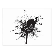 CAKE "SPLAT" - perfect for the unique baker! Post Cards